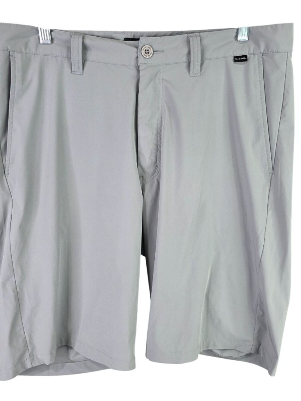 Mens Travis Mathew Gray Golf Shorts 12" Inseam Polyester Blend Stretch Size 34